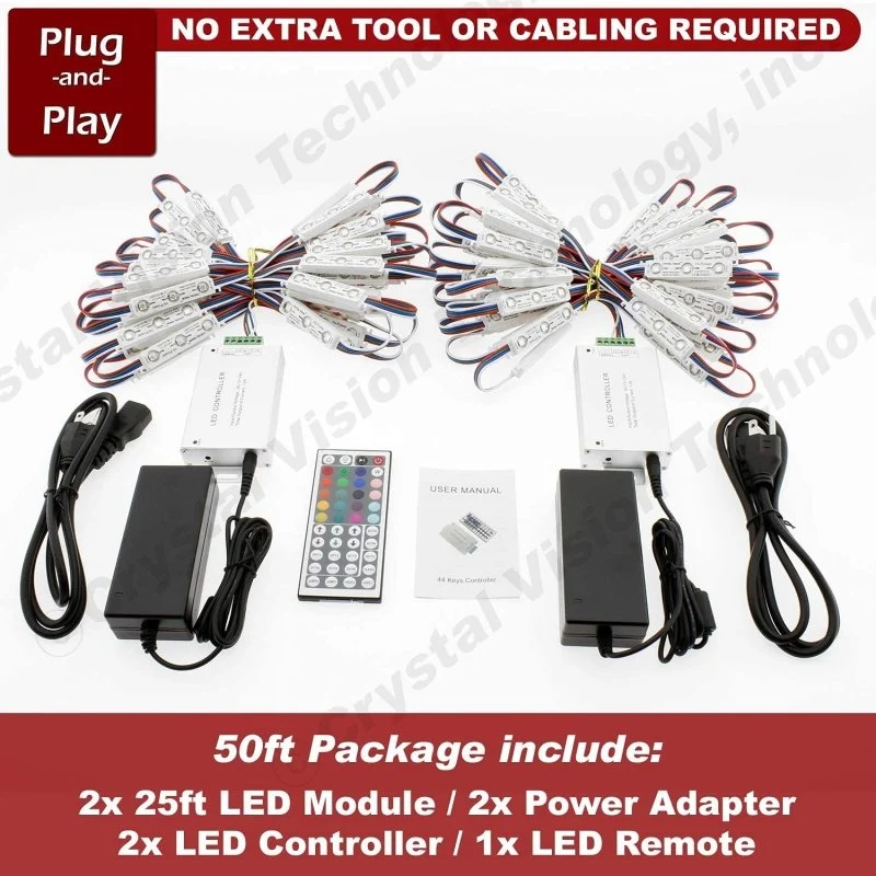 Crystal Vision 50ft RGB LED DIY Kit (Color Changing) - Image 7