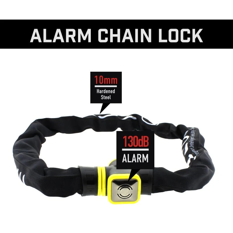 Blackstone 10mm Chain Bike Lock – 130dB Alarm, 45In - Image 3