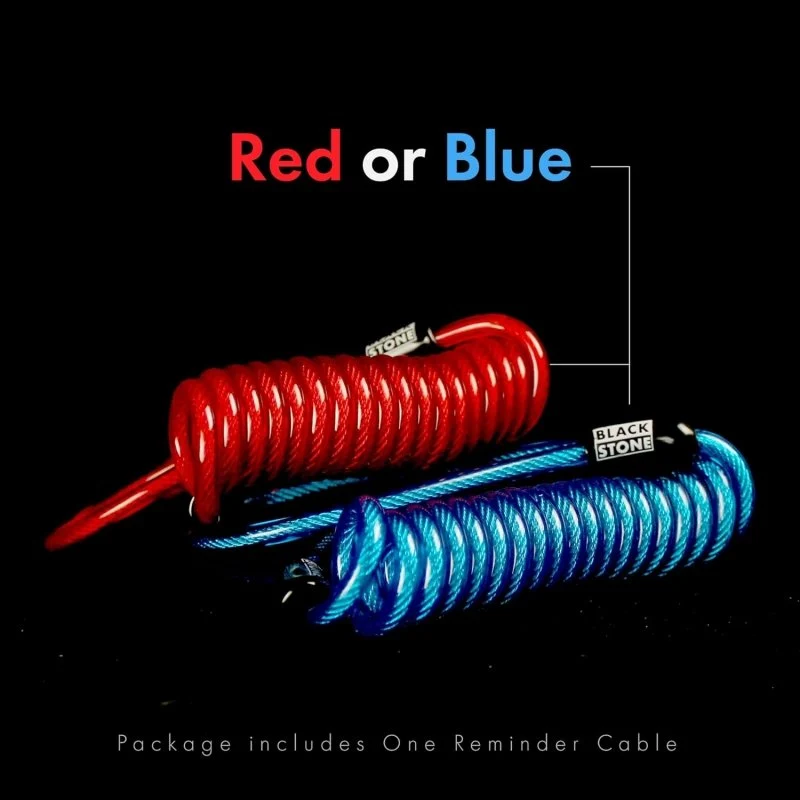 Blackstone Reminder Cable – Helmet & Disc Locks, 5 ft Blue - Image 3