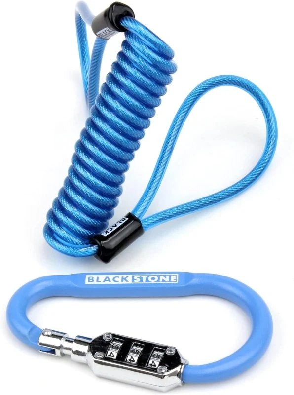 Blackstone Helmet Combo Lock with Blue Reminder Cable - Image 3