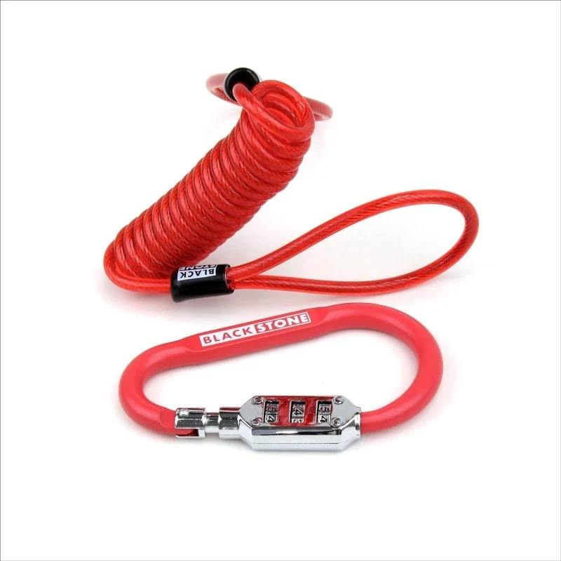 Blackstone Helmet Combo Lock with Red Reminder Cable - Image 3