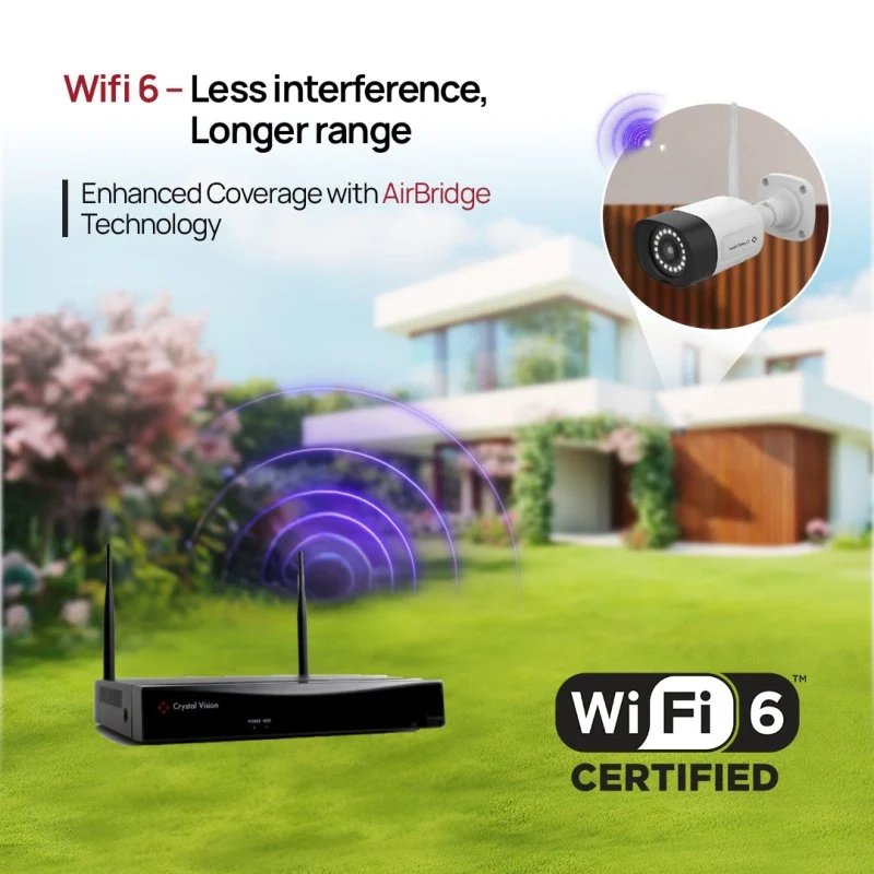 Crystal Vision 10CH WiFi6 NVR Kit - 3 Floodlight, 1 Indoor PT - Image 5