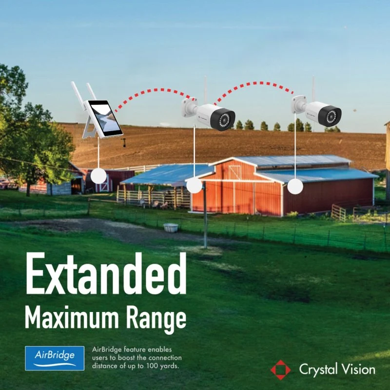 Crystal Vision 10CH WiFi6 Hybrid Kit - 3 Floodlight, 1 PT Cam - Image 7