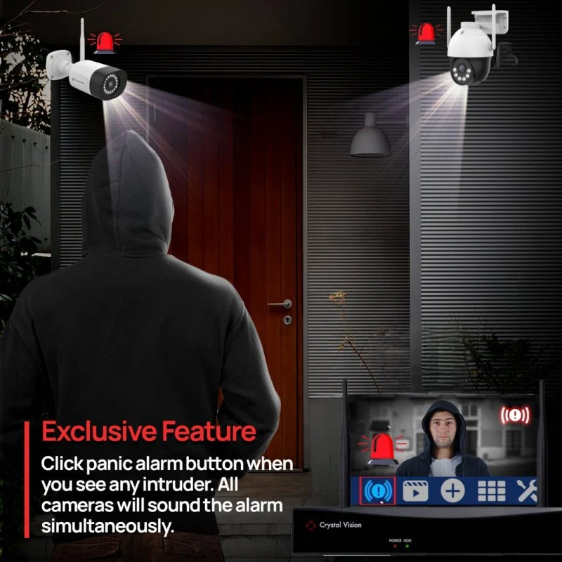 Crystal Vision Pan-Tilt Floodlight Camera - 3MP, WiFi6 - Image 4