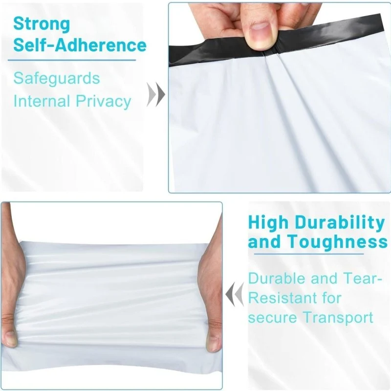 Heavy Duty Self Seal Poly Mailer Flat Bags Waterproof 4 Mil up to 10 Pound 6"(15cm) x 8"(20cm) 500pcs - Image 6