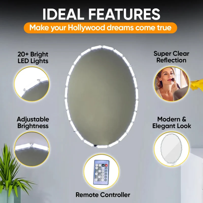 Crystal Vision Hollywood Makeup Mirror Light Kit – Warm - Image 3