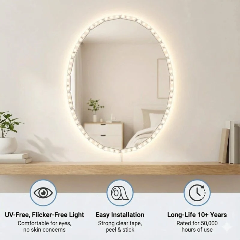 Crystal Vision Hollywood Makeup Mirror Light Kit – Warm - Image 4